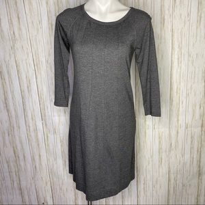 J. Jill Charcoal Gray Cotton and Modal blend dress